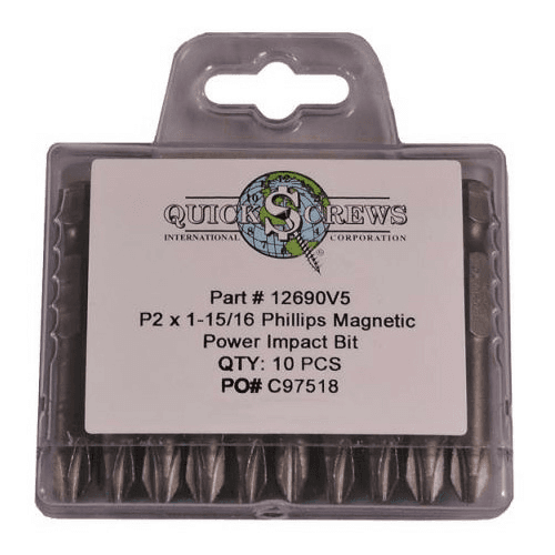 #2 x 1-15/16" Phillips Drive Magnetic Power Impact Bit (10/Box)