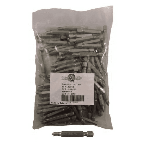 #2 x 1-15/16" Phillips Drive Reduced Power Bit (100/Pack)