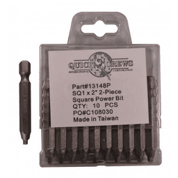 #1 x 2" 2-Piece Square Drive Power Bit (10/Box)
