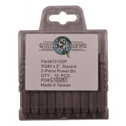 #2 x 2" 2-Piece Square Drive Power Bit (10/Box)