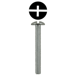 #10 x 1-1/4" Truss Head Machine Screws, Phillips/Slotted Drive #10-32 Thread and Blunt Point, Zinc, Box of 4 Thousand by Quickscrews