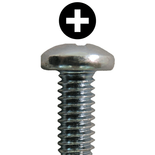 #8 x 3/8" Pan Head Knob & Pull Machine Screws, Phillips Drive #8-32 Thread and Blunt Point, Zinc, Box of 15 Thousand by Quickscrews