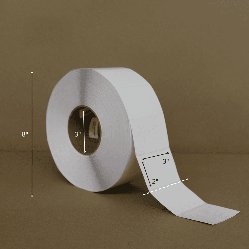 3" x 2" Direct Thermal Label, 3000 Labels/Roll