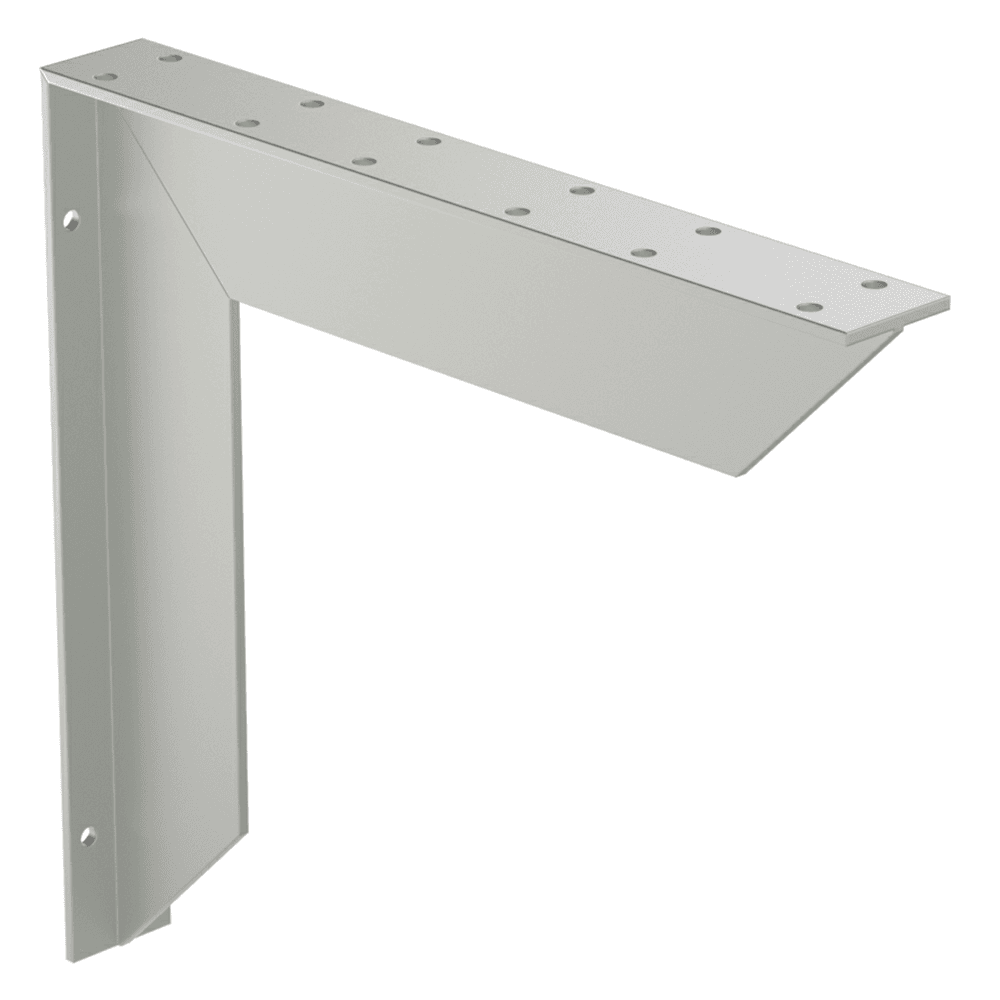 EH Series 14-3/4" Surface Mount Bench Support Bracket, Mill Finish