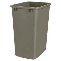 Double Bin 35 QT Replacement Waste Bin for Trash System, Champagne