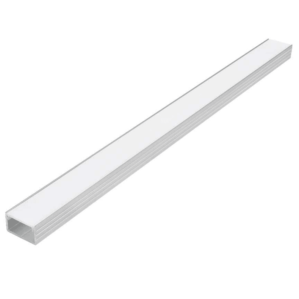 Infinex Aluminum Flush Extrusion with Milk Diffuser, 94", Satin Clear