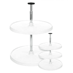 3001 18" Full-Circle Lazy Susan Tray (No Hardware), White, Bulk (12 Trays)