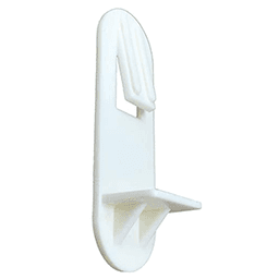 5mm Locking Shelf Clip with 5/8" Shelves, White Finish