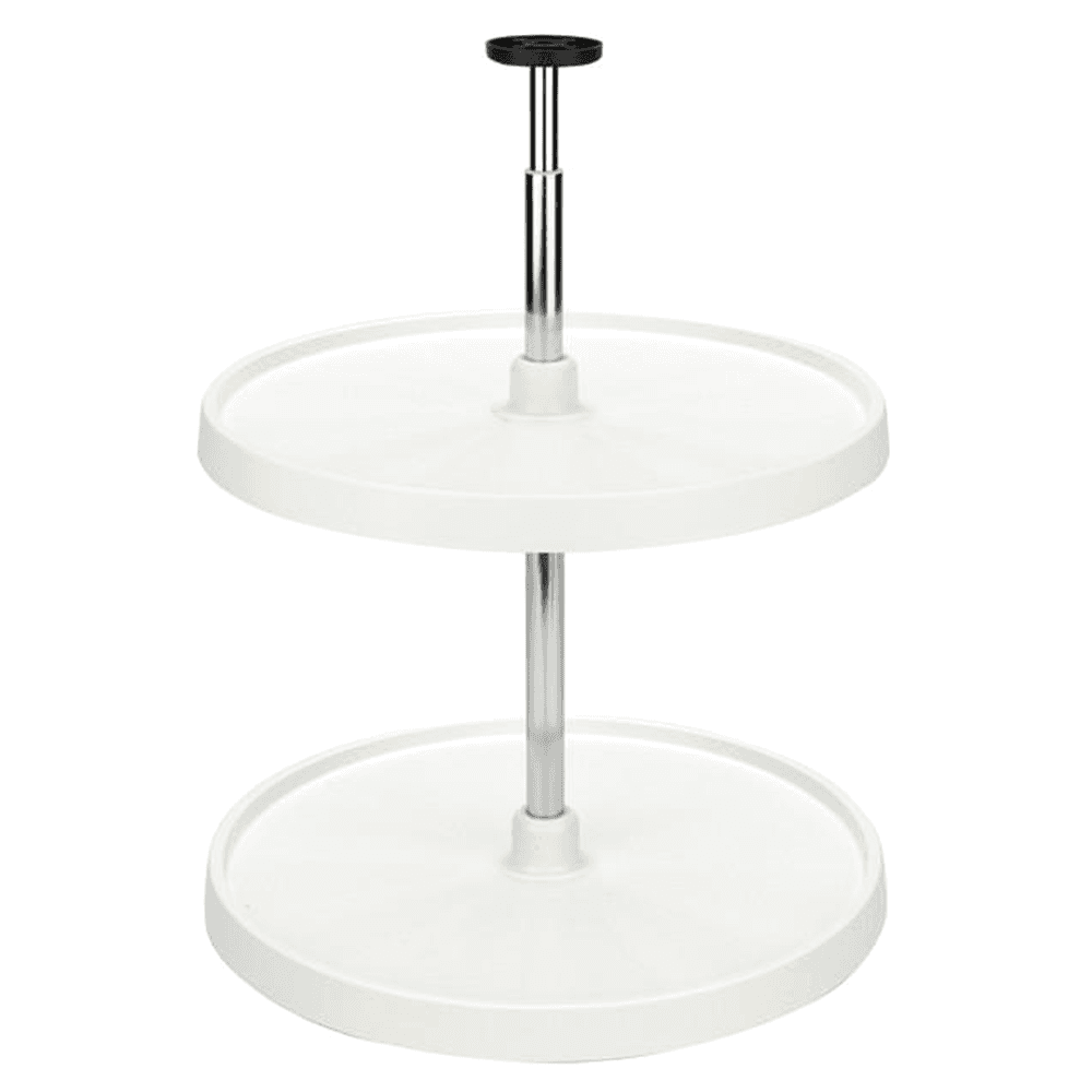 18" Full-Circle 2 Tray Value Line Lazy Susan, White