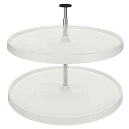 24" Full-Circle 2 Tray Value Line Lazy Susan, White