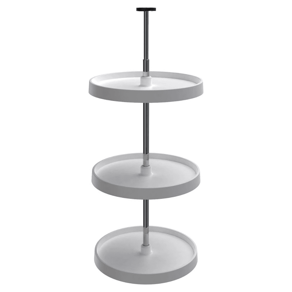 18" Full-Circle 3 Shelf Lazy Susan with Telescoping Post