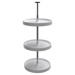 18" Full-Circle 3 Shelf Lazy Susan with Telescoping Post