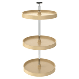 3073 18" Full-Circle 3 Tray Value Line Lazy Susan, Almond