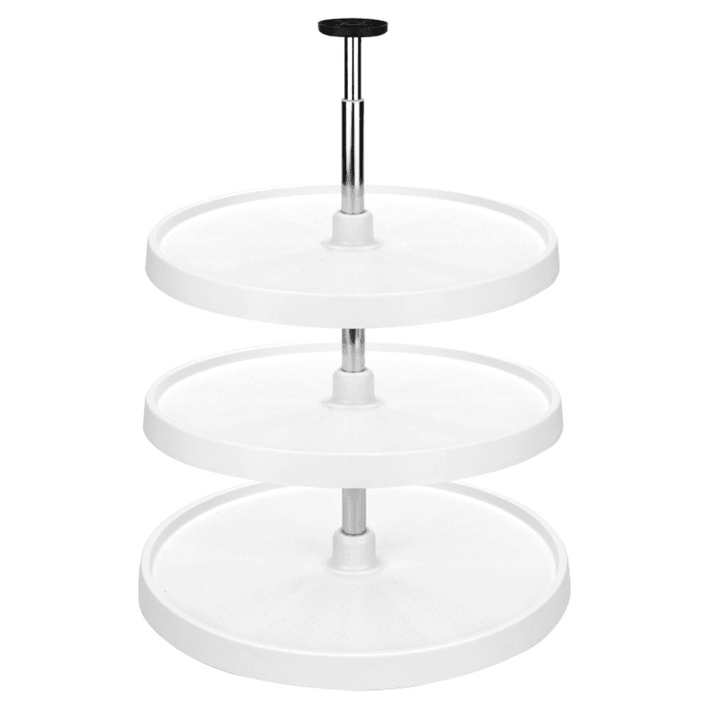 18" Full-Circle 3 Tray Lazy Susan, Almond