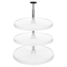 18" Full-Circle 3 Tray Lazy Susan, Almond
