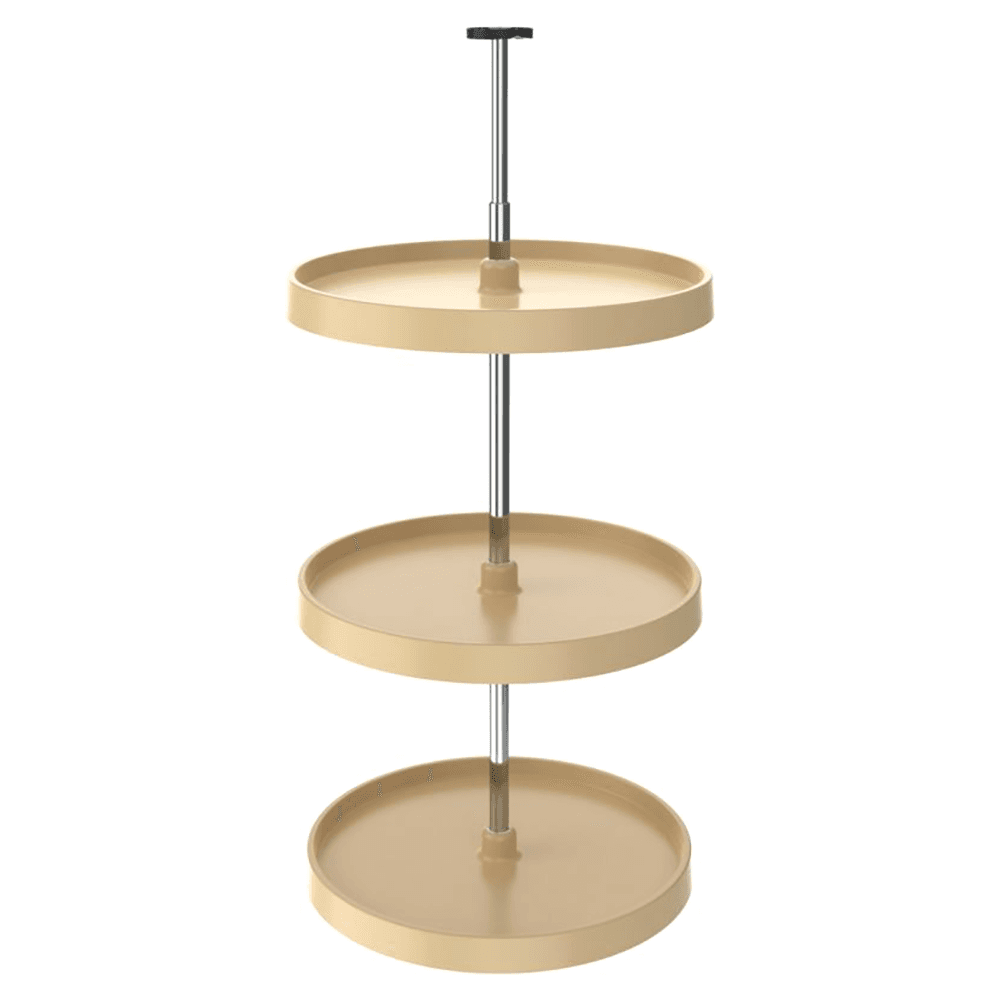 20" Full-Circle 3 Tray Lazy Susan, Almond
