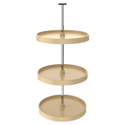 20" Full-Circle 3 Tray Lazy Susan, Almond