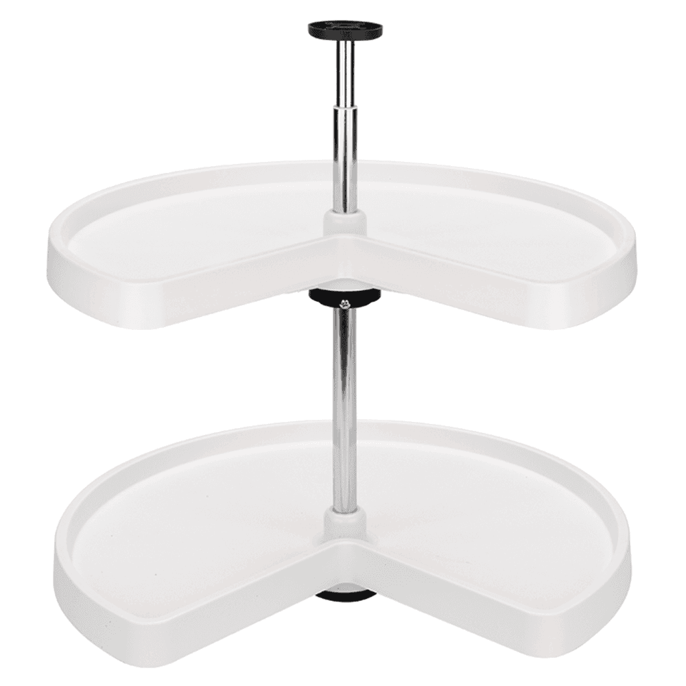 24" Kidney 1 Tray Value Line Lazy Susan, White