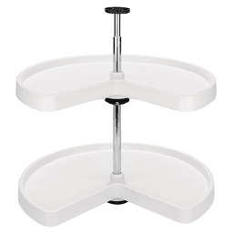 24" Kidney 1 Tray Value Line Lazy Susan, White