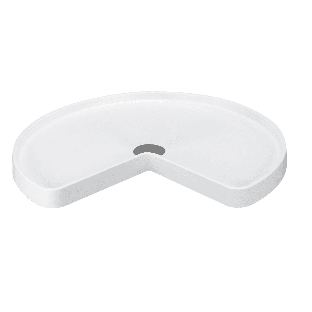 28" Kidney 1 Tray Value Line Lazy Susan, Tray Only, Almond