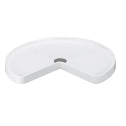 28" Kidney 1 Tray Value Line Lazy Susan, Tray Only, Almond
