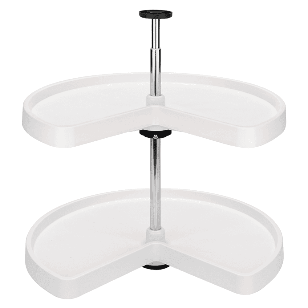 32" Kidney 1 Tray Value Line Lazy Susan, White