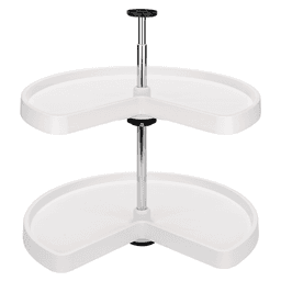 32" Kidney 1 Tray Value Line Lazy Susan, White