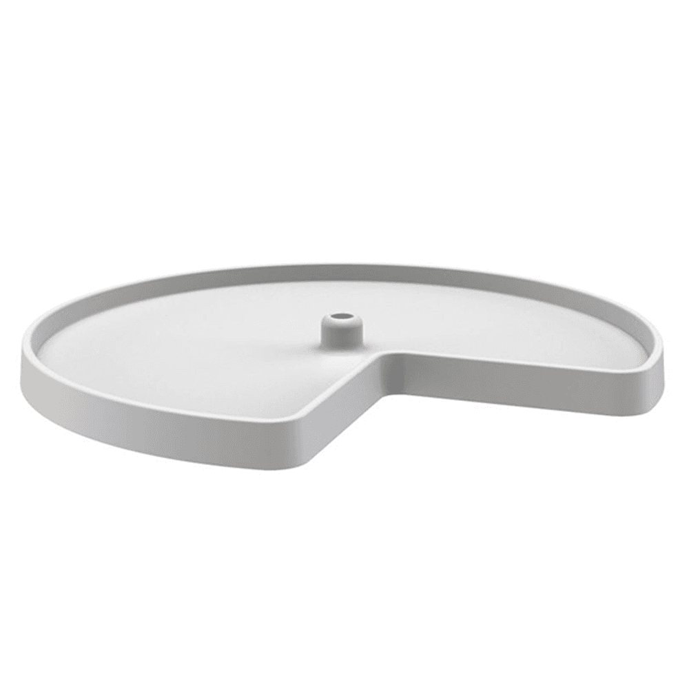 Value Line 28" Kidney 1 Tray Lazy Susan, White