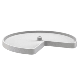 Value Line 28" Kidney 1 Tray Lazy Susan, White