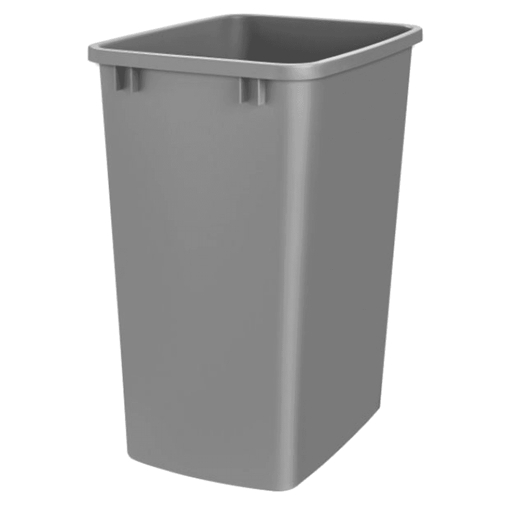 35 QT Replacement Bin for Trash System, Metallic Silver