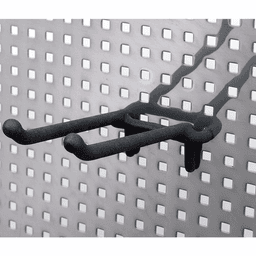 434 3" Extension Double Hook, Rubberized Black (5/Box)
