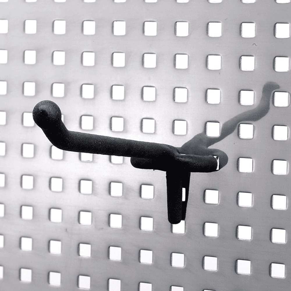 434 3" Extension Single Hook, Rubberized Black (5/Box)
