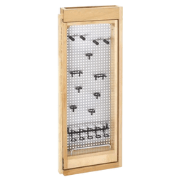 3" 1-Shelf Pullout Organizer with Stainless Steel Panel, Wood