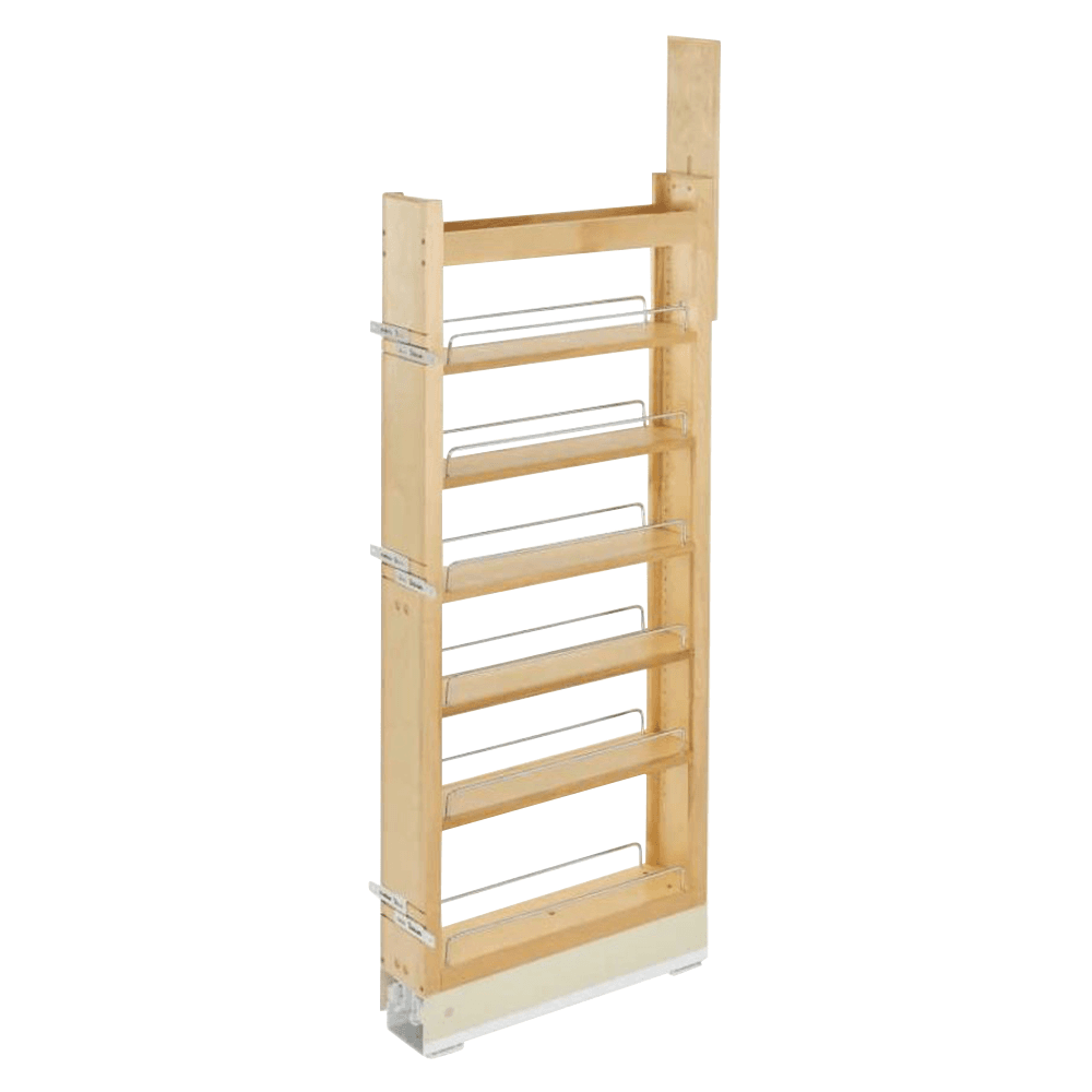 5" x 50-7/8" Pullout Pantry with Soft-Closing, Wood, Full Extension