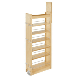 8" x 50-3/4" Pullout Pantry with Soft-Closing, Wood, Full Extension