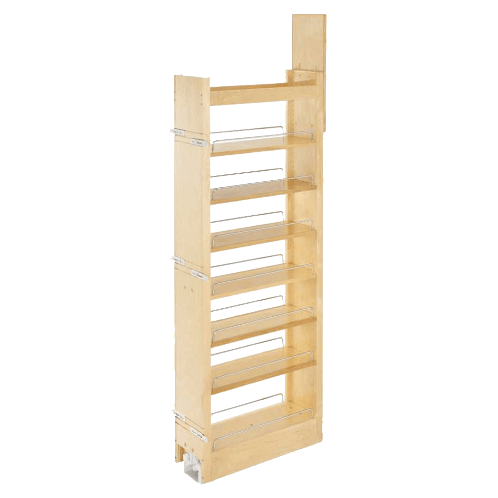 8" x 58-1/4" Pullout Pantry with Soft-Closing, Wood