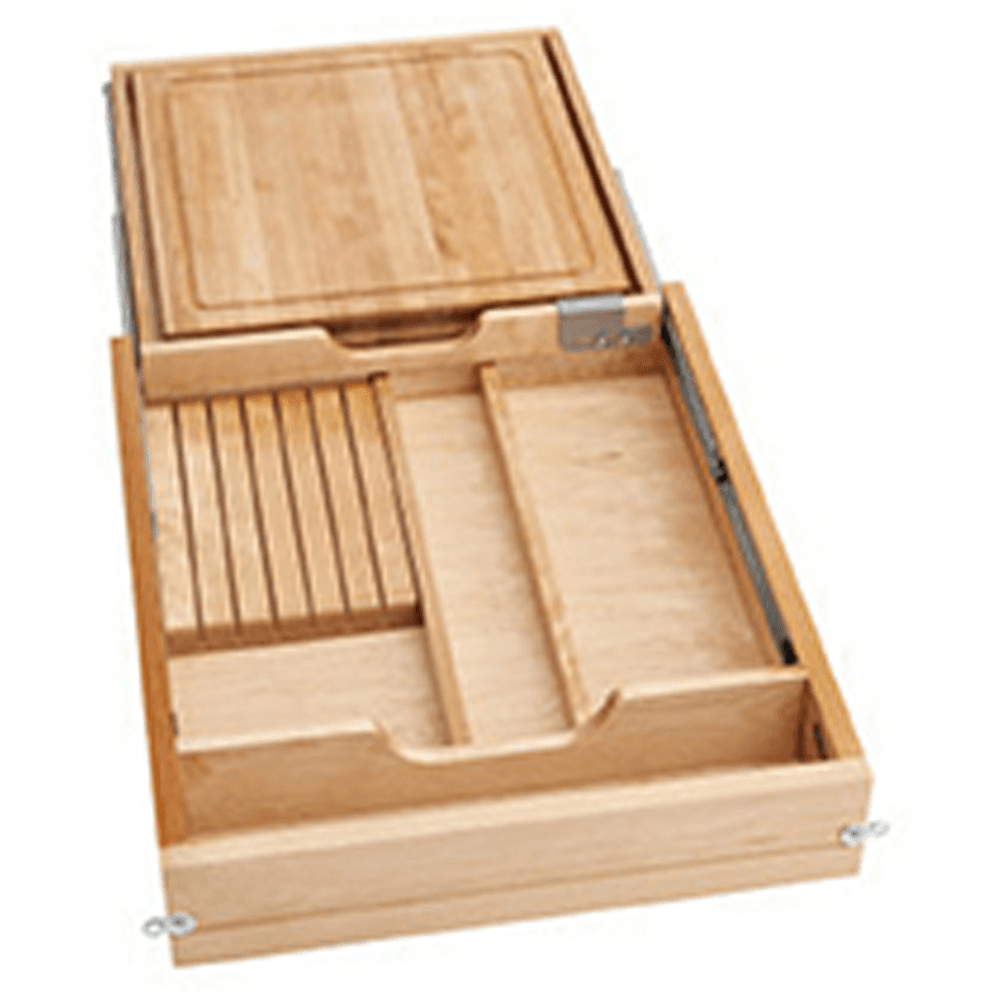 17-1/2" Combination Knife Holder/Cutting Board Drawer for 18" Cabinet Opening