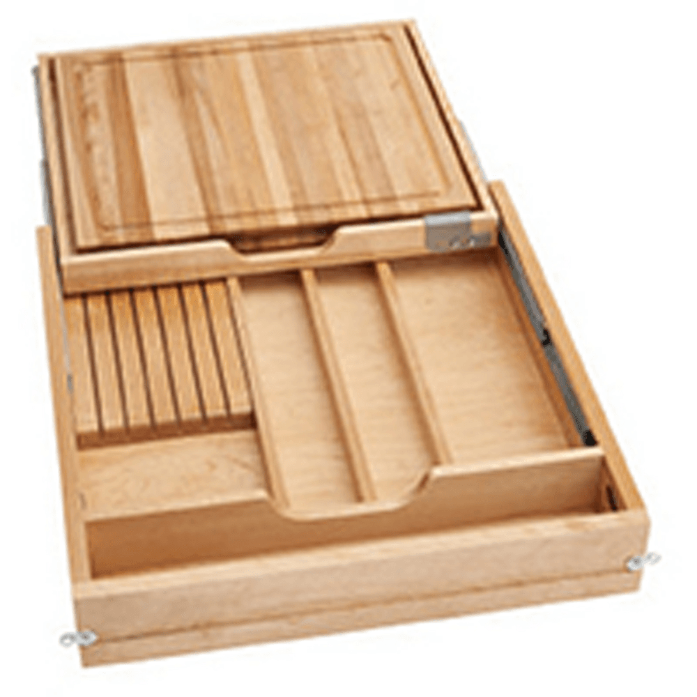 20-1/2" Combination Knife Holder/Cutting Board Drawer for 21" Cabinet Opening