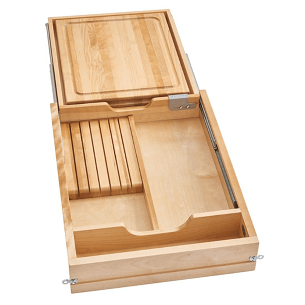 16-1/2" Combination Knife Holder/Cutting Board Drawer with BLUMOTION Soft Close