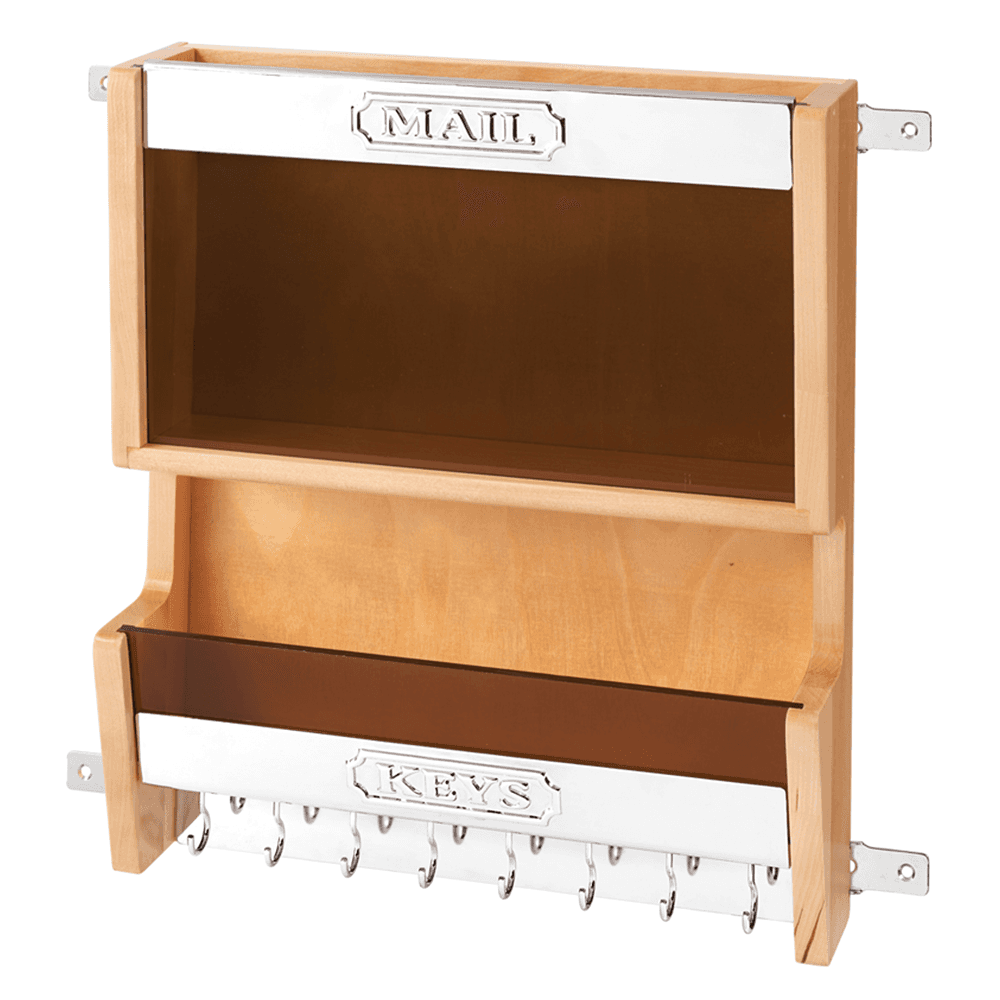 13-1/2" Mail Organizer for 18" Wall Cabinet, Natural Maple