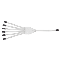 White Tunable FlexTape 4 Position 6-Output Adaptor Cord, White