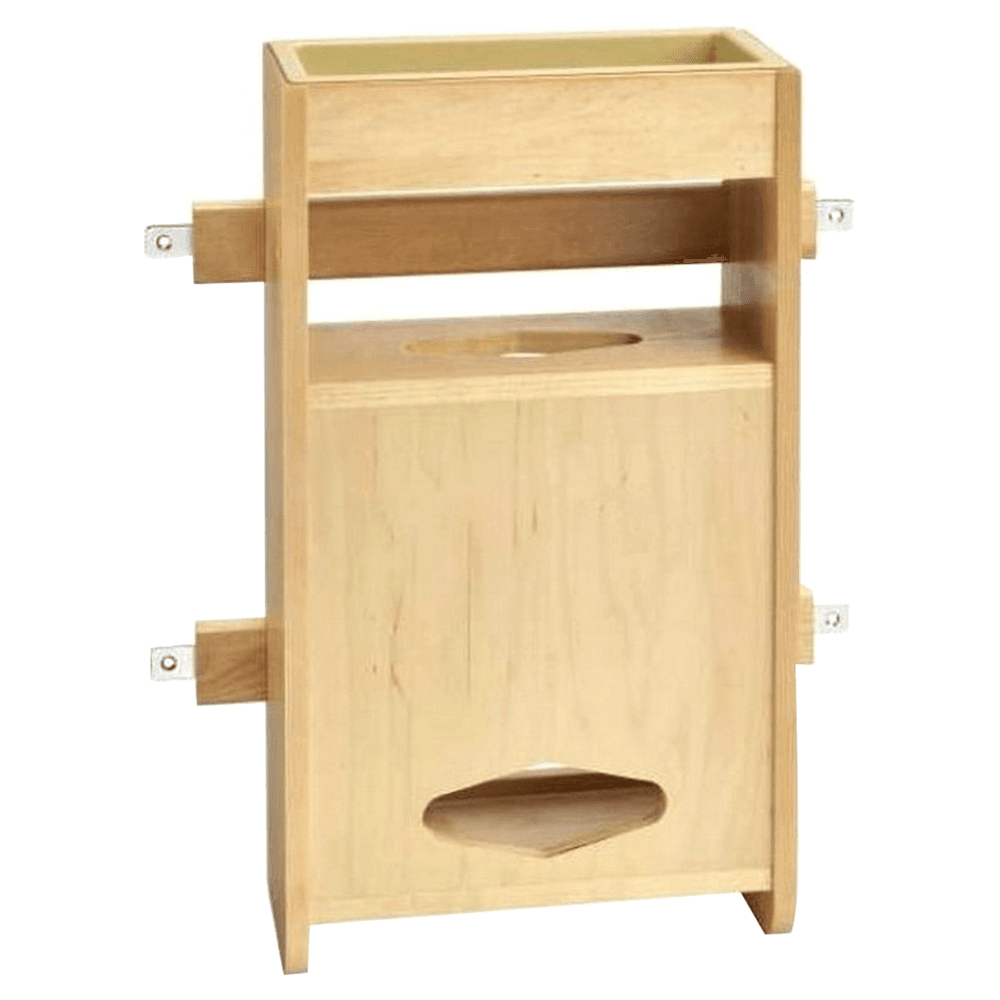 10-1/2" 1-Tier Wood Grocery Bag Storage for 36" Sink Base