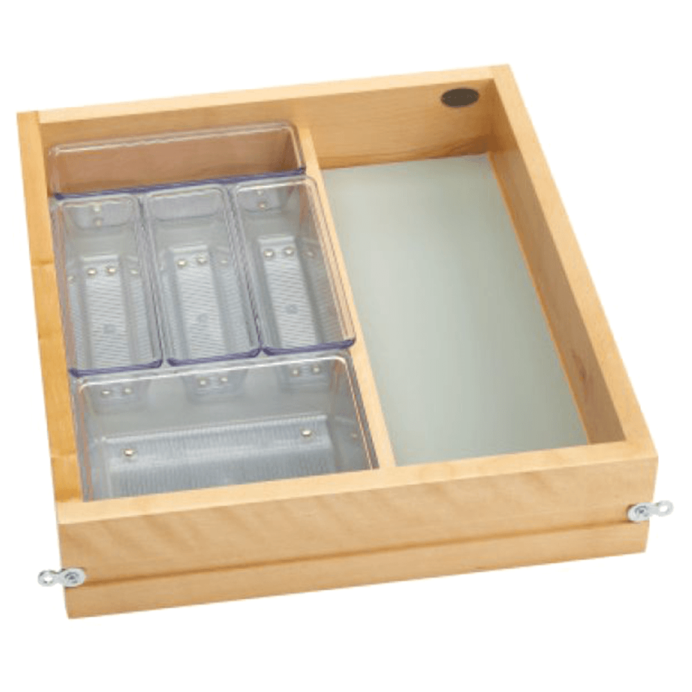 16-1/2" Vanity Single Drawer with BLUMOTION Soft-Closing for Frameless Cabinets, Maple
