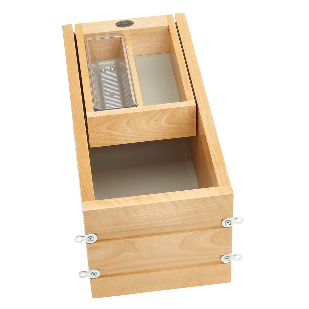 9" Vanity Half Tiered Drawer with BLUMOTION Soft-Closing for Face Frame Cabinets, Maple