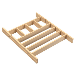 25-1/4" 4WDIV Shallow Drawer Divider Insert, Clear
