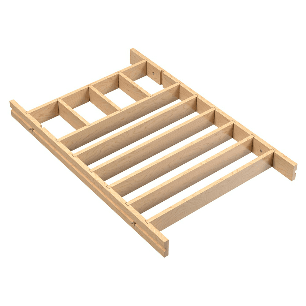 31-7/32" 4WDIV Shallow Drawer Divider Insert, Clear