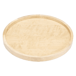 18" Full-Circle Wood Lazy Susan Tray, Undrilled, No Hardware