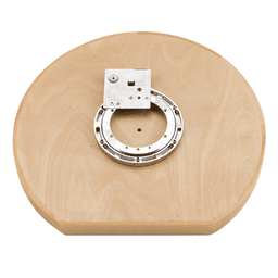 31" D-Shape 1 Tray Wood Lazy Susan with Bearing and Stop