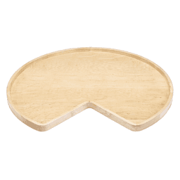 28" Kidney 1 Tray Wood Lazy Susan, 1-5/8" Height