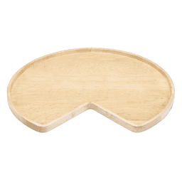 32" Kidney 1 Tray Wood Lazy Susan, 1-5/8" Height